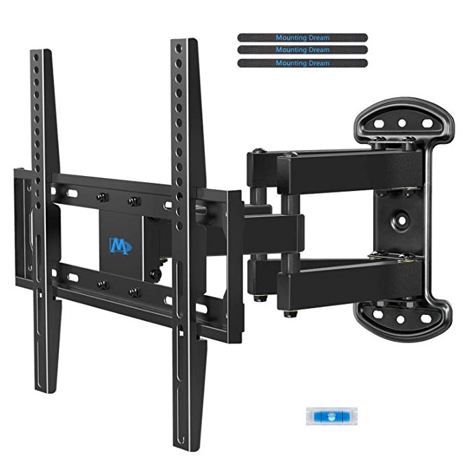 Mounting Dream MD2379 TV Wall Mount Bracket for most of 26-55 Inch LED, LCD, OLED and Plasma Flat Screen TV with Full Motion Swivel Articulating Dual Arms up to VESA 400x400mm and 99 LBS with Tilting