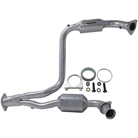 EvanFischer REPG960301 Silver Powder-Coated Catalytic Converter with Heat Shield