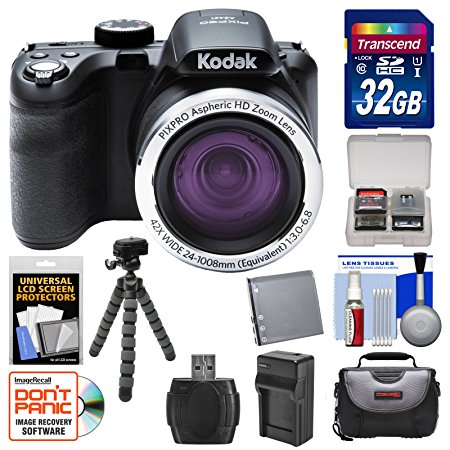 Kodak PixPro AZ421 Astro Zoom Digital Camera with 32GB Card   Case   Battery/Charger   Flex Tripod   Kit