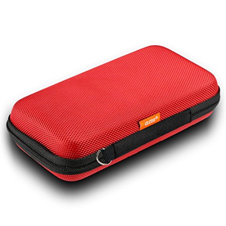 GLCON Portable Protection Hard EVA Case for External Battery,Cell Phone,GPS,Hard Drive,USB/Charging Cable,Carrying Bag Mesh Inner Pocket,Zipper Enclosure n Durable Exterior,Universal Travel Pouch Bag