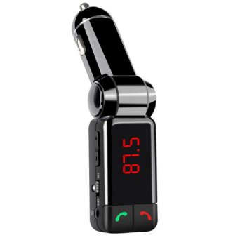 Amuoc FMV9 5-in-1 in-Car FM Transmitter Bluetooth Wireless Adapter with Dual USB  Charging, Music Control, Card Reading & Hands-Free Calling