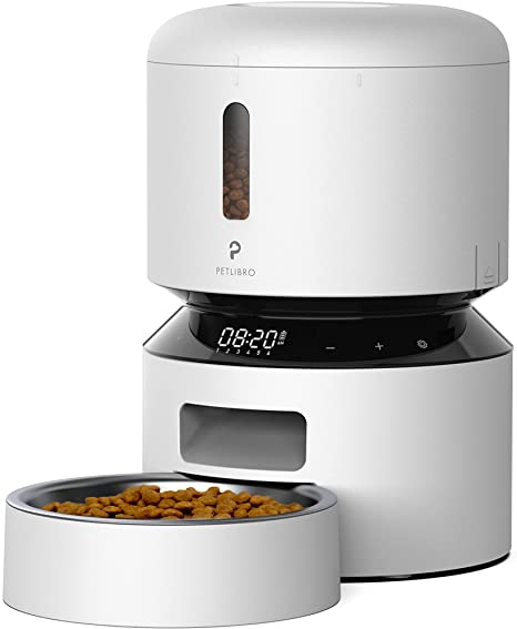 PETLIBRO Automatic Cat Feeder, Pet Dry Food Dispenser Triple Preservation with Stainless Steel Bowl & Twist Lock Lid, Up to 50 Portions 6 Meals Per Day, Granary for Small/Medium Pets