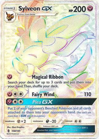 Pokemon Sylveon-GX - 158/145 - Secret Rare - Sun & Moon: Guardians Rising