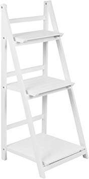 Hartleys 3 Tier Folding Ladder Shelf - White