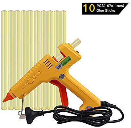 FLY5D 300W Glue Gun Hot Melt PDR Glue Gun With 10pcs Super Sticky Glue Sticks for Auto Metal Dent Repair Home Use DIY For Arts & Crafts & Sealing and Quick Repairs (300W glue gun set)