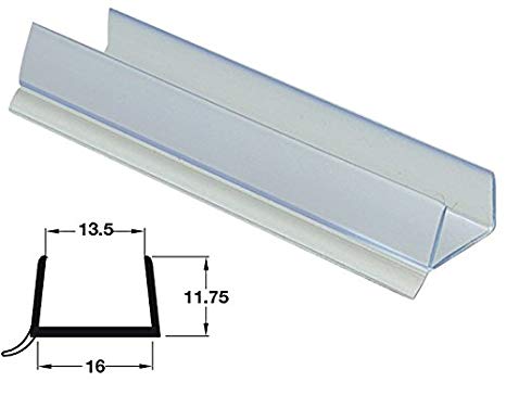3 x 2M Lengths of Kitchen Plinth Sealing Strip for 15-16mm Panel Thickness Clear Plastic