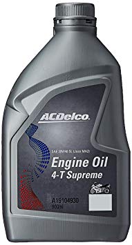 ACDelco A19104930 20W-40 SL (Jaso MA2) 4-T Supreme Engine Oil (900 ML)