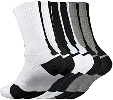 Mens Cushioned Basketball Socks Athletic Long Compression Socks