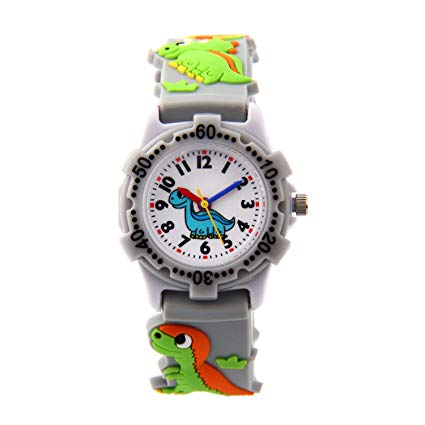 Beacon Pet Dinosaur Watch for Boys Girls Kids, 3D Dinosaur Theme Cartoon Silicone Wristwatch Waterproof Animal Patterns Wrist Watch Time Education Toys Birthday for Children Students (#2)