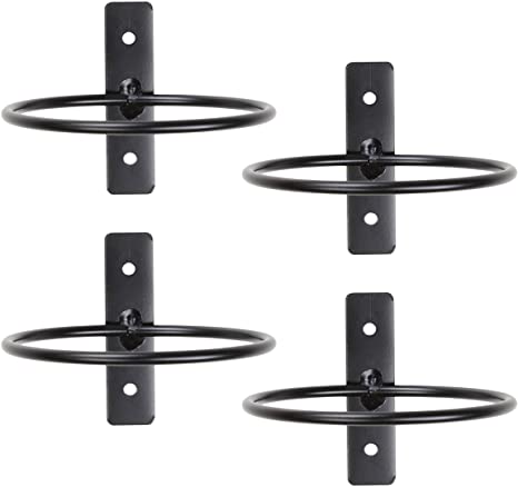 Darware 4-inch Metal Wall Ring Planters (4-Pack); Wall Mounted Holder for Plants and Flowers