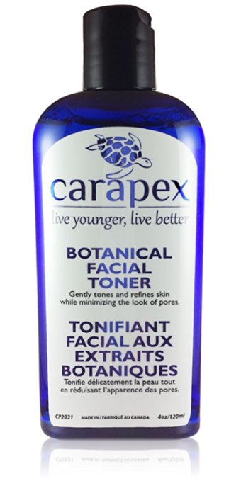 Facial Toner for Sensitive Skin, Carapex Botanical Facial Toner, Natural, Gentle Alcohol Free, Fragrance Free, Anti Aging, Firming Formula for Oily Skin, Combination Skin, Dry Skin with Aloe Vera, Cucumber Extracts, Chamomile Extract, 4 oz