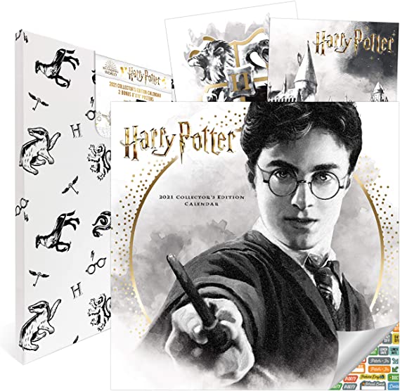 Harry Potter Calendar 2021 Bundle - Deluxe 2021 Harry Potter Collector's Edition Calendar with Over 100 Calendar Stickers (Harry Potter Gifts, Office Supplies)