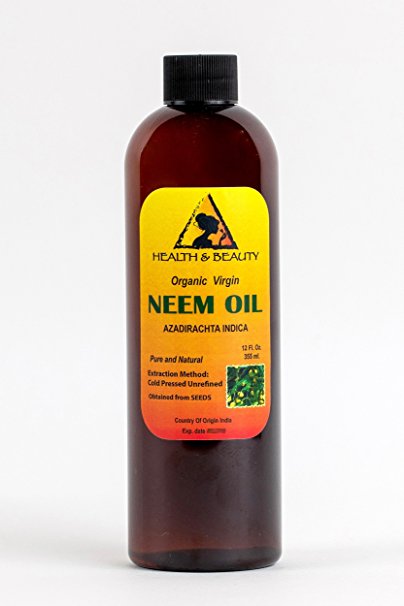 Neem Oil Virgin Organic Carrier Unrefined Cold Pressed 24 oz, 710 ml
