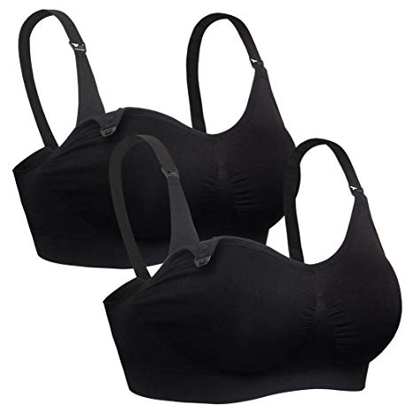 iLoveSIA 2Pack Womens Seamless Nursing Bra Bralette