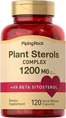 Piping Rock Plant Sterols 1200 mg | 120 Capsules | with Beta Sitosterol | Non-GMO, Gluten Free Supplement