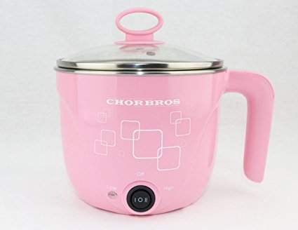 CHORBROS Electric Hot Pot with Egg Cooker,Travel Pot,Personal pot,Cute Pot,Instant Noodles Pot,电火锅
