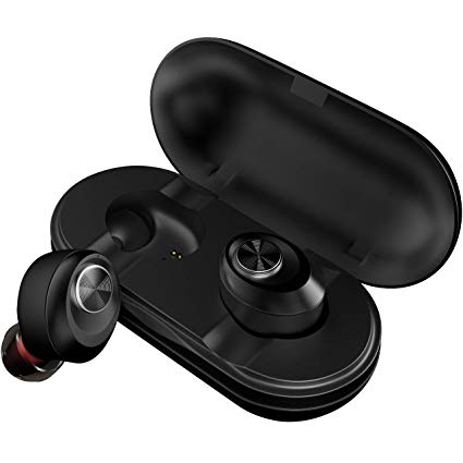 V5.0 Bluetooth Headphone Larnn in-Ear Earbuds Advanced Auto Pairing Charging with MIC Rechargeable IPX4 Waterproof Sport Earphone 6H  Playing Time -2 Piece