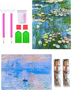 Diamond Painting Dotz Kits for Adults DIY 5d Gem Vizuarts Jewel Art(Monet, 2Pieces)