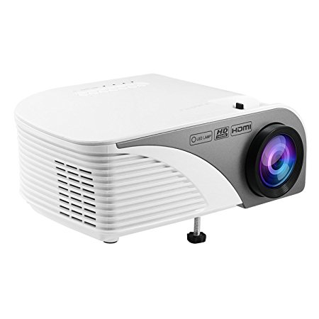 Home Theater Projector, Rademax Portable Mini Multimedia Projector Outdoor/Indoor Video Home Theater 1200 Lumens Support 1080P HD with Speaker via USB Drive TV Game Laptop Smartphone Tablet