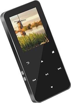 144GB MP3 Player with Bluetooth 5.2 Portable Music Player with HD Speaker FM Radio Voice Recorder for Sport with E-Book Reading/Touch Buttons/Alarm Clock 128GB TF Card