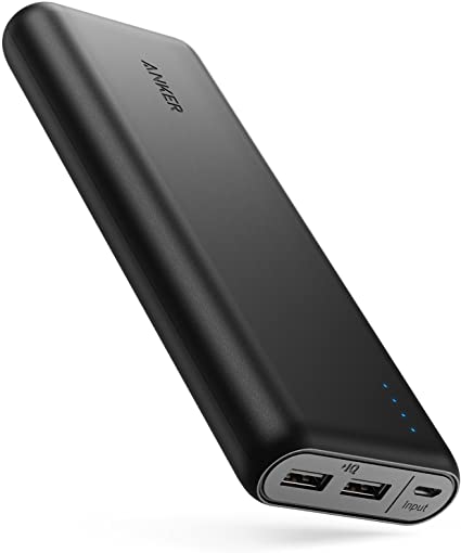 Portable Charger Anker PowerCore 20100mAh - Ultra High Capacity Power Bank with 4.8A Output and PowerIQ Technology, External Battery Pack for iPhone, iPad & Samsung Galaxy & More (Black)