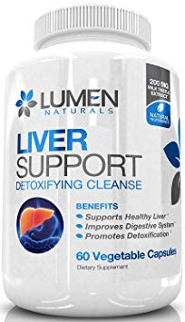 Liver Support - Powerful Detoxifying Cleanse Supplement - Contains Milk Thistle, Dandelion, Turmeric, Ginger, Beet Root, Berberine, Artichoke Extract - 60 Vegetable Capsules