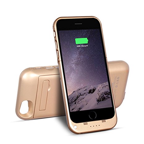 Btopllc Charger Case for iPhone 6 / 6s 3500mAh Power Bank Portable Charger 4.7 inch Charging Case Extended Battery Pack Power Cases for iPhone 6 iPhone 6s ,Gold