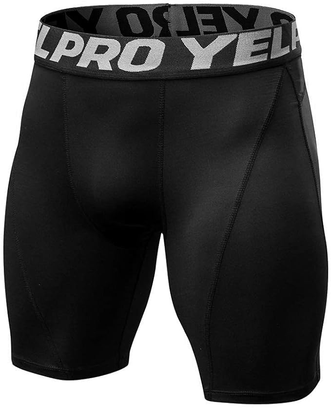 Bornbayb Men's Cool Dry Compression Baselayer Shorts Workout Gym Active Running Shorts Sports Tights