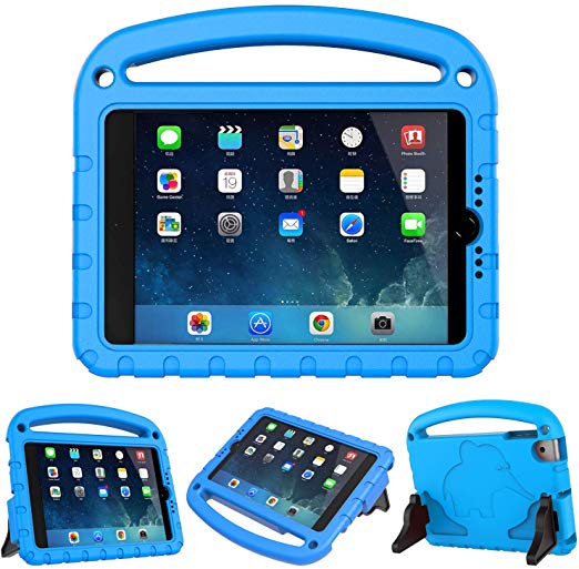 AVAWO Kids Case for iPad Mini 1 2 3 4 5 - Light Weight Shockproof Convertible Stand Handle Kids Case for iPad Mini, iPad Mini 2, iPad Mini 3, Mini 4, Mini 5 Generation (2019) Tablet - Blue