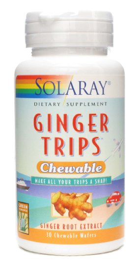 Solaray Ginger Trips Chewable -- 60 Chewable Wafers