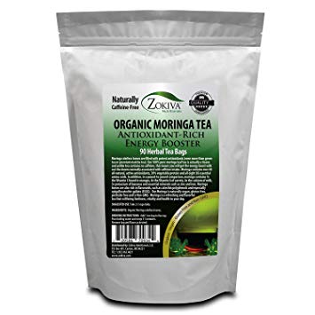 Moringa Tea Organic 90 Bags 100% Pure, All-natural, Antioxidant-rich Energy Booster