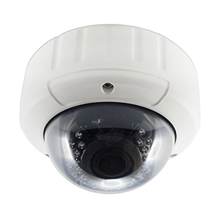 DigiHiTech 720p AHD Megapixel 2.8-12mm 30 IR LEDs Night Vision Day and Night Varifocal Aluminum Vandalproof Outdoor Indoor Weatherproof Color Dome Camera FS1109AVAIR/AH