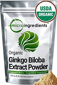 Micro Ingredients USDA Organic Ginkgo Biloba Extract (250 grams)