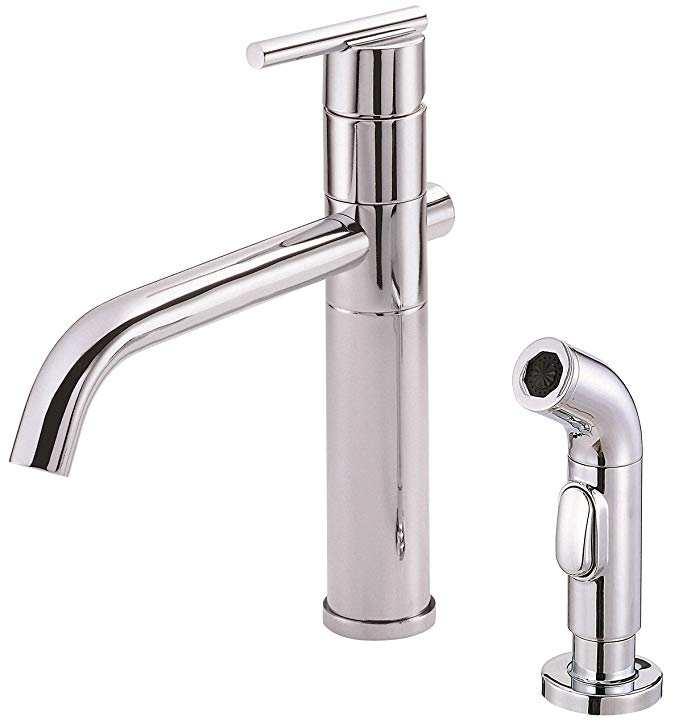 Danze D400058 Parma Single Handle Kitchen Faucet with Side Spray, Chrome