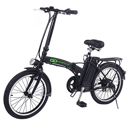 Goplus 20" 250W Folding Electric Bike Sport Mountain Bicycle 36V Lithium Battery