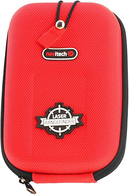 Navitech Red EVA Rangefinder Hard Case/Cover with Carabiner Clip Compatible with The Nikon Coolshot 20i GII Golf Laser Slope Rangefinder