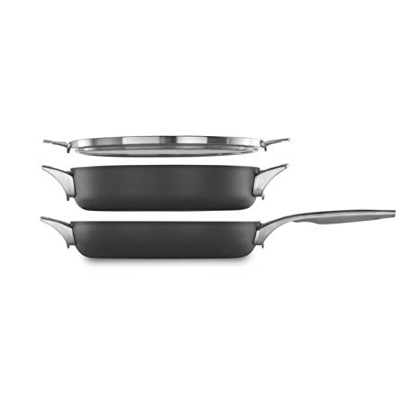 Calphalon Premier Space Saving Nonstick 3-Piece 12-in. Stack Cookware Set