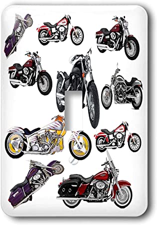 3dRose lsp_5730_1 Picturing Harley-Davidson174 Motorcycles Light Switch Cover, Multicolor