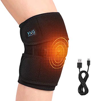 Heating Knee Pad, Heated Knee Brace with Cold/Heat Therapy, Adjustable Heated Knee Wrap for Rheumatism, Arthritis, Joint Pain, Knee Sprains Pain Relief(1 Piece)