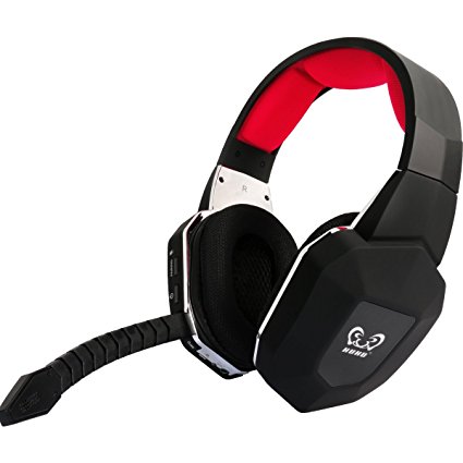 HUHD HW-399M 2.4Ghz Optical Wireless Gaming Headset for XBox 360,Xbox one, PS4,PS3, PC, With Detachable Microphone