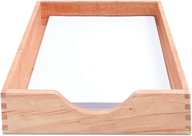 Advantus Hardwood Stackable Desk Tray, Letter Size, 13.5x11x2.75, Oak Finish, CW07211
