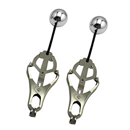 SPARKS FLY 2 Pcs/Pack Metal Stainless Steel Nipplê Clamps Hanging Ball for Couple