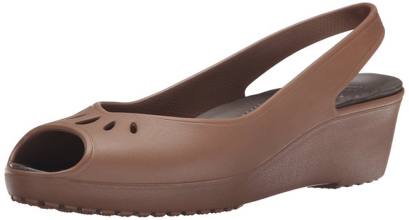 crocs Women's Mabyn Slingback Mini Wedge