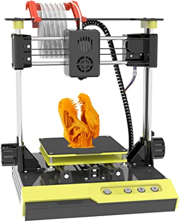 Small 3D Printer for Kids, Mini 3D Printer with Free Testing PLA Filament, Easy Assembly Fast Heating Low Noise, Printing Size 4"*4"*4", Black & Yellow