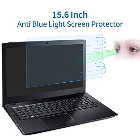 15.6" Eye Protection Anti Blue Light Screen Protector Compatible Acer Chromebook 15 / Aspire E 15 / ASUS Chromebook C523NA / HP DELL Lenovo MSI 15.6-inch Notebook Blue Light Screen Protective Filter