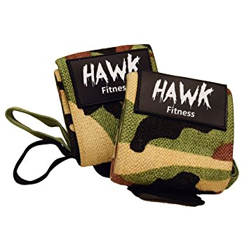 Wrist Wraps by Hawk Hand Support Gym Straps Fist Protection for Weight lifting & Powerlifting with Thumb Loop 1 YEAR WARRANTY!!!