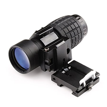 Magnifying Scope 3X30mm Focus Adjustable with Flip up Mount Picatinny Weaver Rail