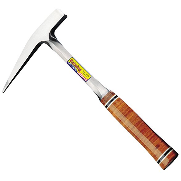 Estwing Rock Pick - 13 oz Geological Hammer with Smooth Face & Genuine Leather Grip - E13P