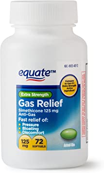 Equate - Gas Relief, Extra Strength, Simethicone 125 mg, 72 Softgels, Compare to Gas-X (2)