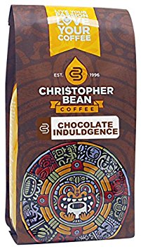 Christopher Bean Coffee Decaffeinated Whole Bean Flavored Coffee, Chocolate Indulgence, 12 Ounce